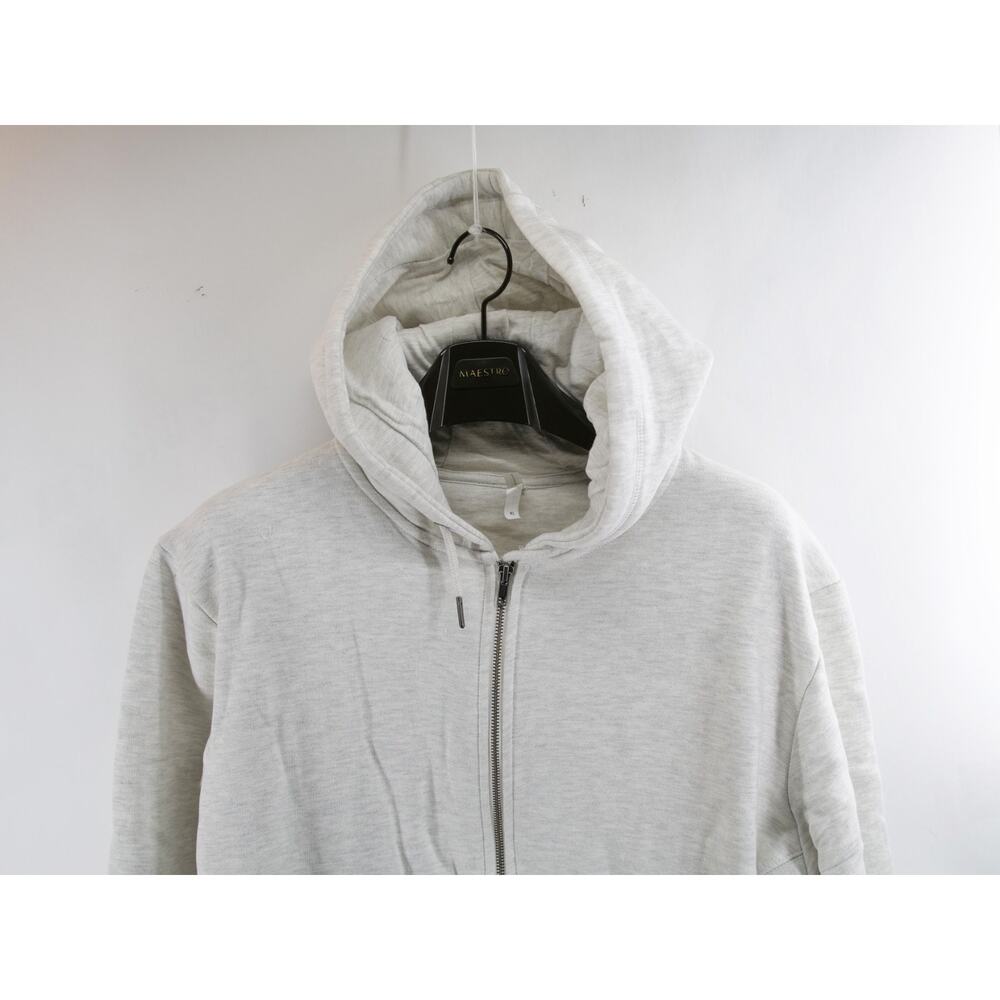 Original Favorites Full Zip Jacket Organic Cotton Hoodie Gray XL - Picture 2 of 8